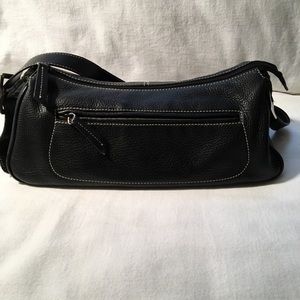 Giani Bernini Small Black Pebble Leather Hand Bag